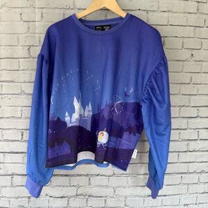 Her Universe Blue and Purple Fantasy Castle Long Sleeve Tee